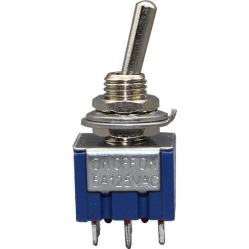 10pcs MTS102-1 AC Toggle Switches 250V 3A 120V 6A SPDT on-on 2 Way Right Angle 3 Pins PCB Toggle Switch