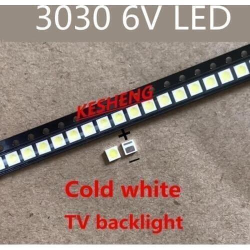 100pcs led tv backlight 1.2W 3030 3V 6V kit electronique led led for lcd tv repair Assorted pack kit Cool white free shipping