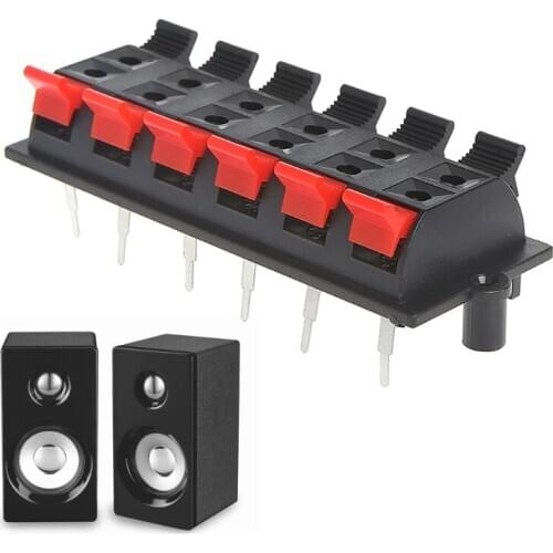 12 Way 2 Row Push Release Connector Strip Block Plate Stereo Speaker Terminal X3UB