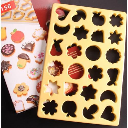 24 Shapes Heart Moon Star Fruit Platter Cookie Cutter Biscuit Decoration Mold