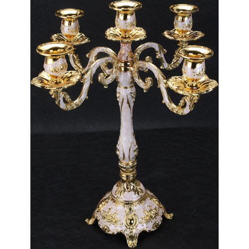 3/5 Head European Metal Candle Holder Candlestick Wedding Home Romantic Decor Candle Holders Home decoration