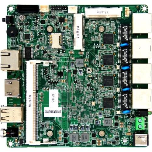 4 lan nano firewall motherboard with intel baytrial J1900 J1800 E3845 processor and DDR3 ram slot support RJ45 interface RS232