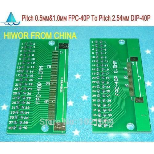 50pcs Pitch 0.5MM & 1.0MM FPC-40P 40P FPC To Pitch 2.54MM DIP40 FPC Adapter To DIP PCB Pinboard SMD Converter