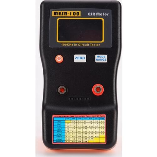 AutoRanging Capacitor ESR Low Ohm Meter Resistance Capacitor In Circuit Online Testing Up to 0.001 to 100R With SMD Test Clip