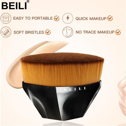 BEILI 1pcs face makeup brushes Professional Synthetic Hair Foundation Cosmetics BB Cream Makeup Brush