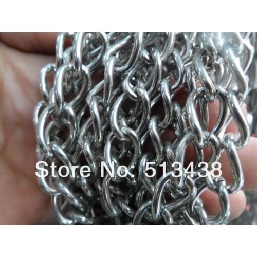 Free ship! 50 meters wholesale Stainless Steel heavy 10mm link chain.jewelry finding DIY mens necklace bracelet in Bulk