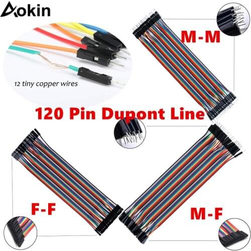 Dupont line 120pcs 20cm male to male + male to female and female to female jumper wire Dupont cable for Arduino diy kit