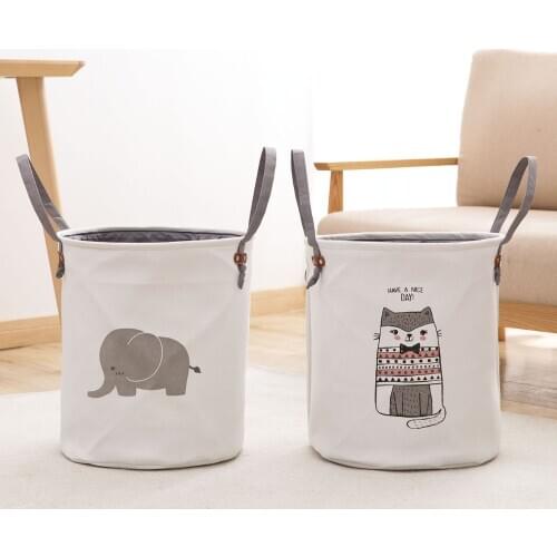Hot Polyester Laundry Basket Foldable Laundry Bag Clothes Organizer Kids Toy Storage Buckets Laundry Hamper Household