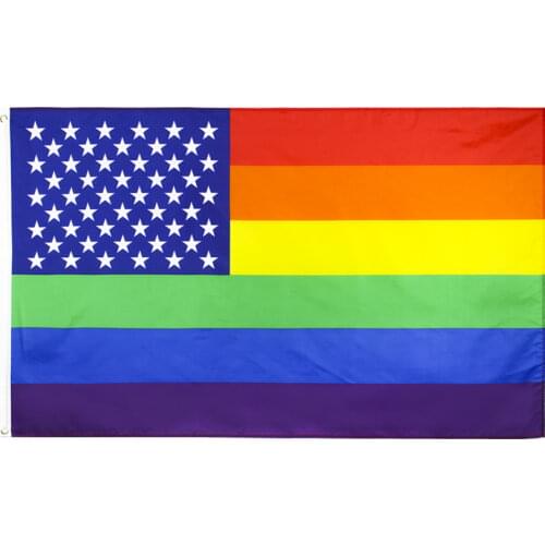 90x150cm LGBT homosexual american gay pride rainbow Flag