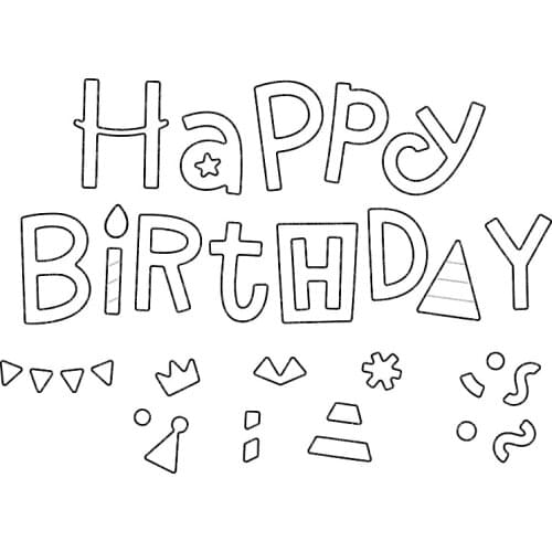 Metal Cutting Dies Words Sentence Happy Birthday To Decorate For DIY Scrapbooking Embossing Album Paper Cards Dies 2021 New