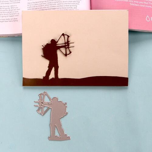 DUOFEN METAL CUTTING DIES hunter hunting man embossing stencil DIY Scrapbook Paper Album 2019 new