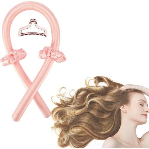 Womens Heatless Curling Rod Headband No Heat Curls Ribbon Hair Rollers Curling Iron Headband Hair Curler Styling Tools