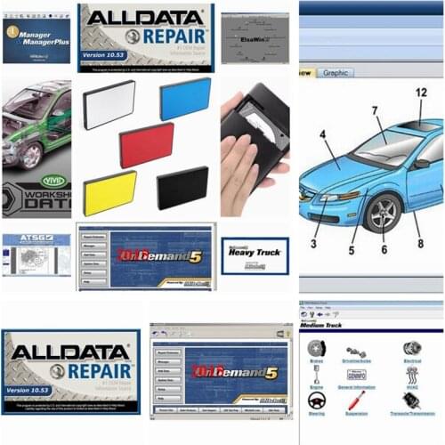 Alldata Software Auto Repair Data Alldata And Mitc//Hell Software Hdd 50In1 1Tb Usb3.0 Vivid Workshop Data Atsg Mit//Chell Od5