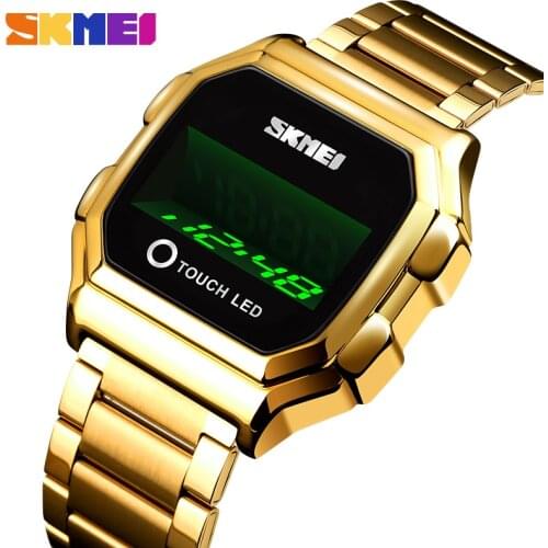 SKMEI Creative Touch Screen LED Digital Watches For Men Fashion Waterproof Wristwatches Electronic Clock reloj hombre 1650