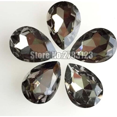 Gray pointback good quality AAA+ Glass Crystal drop shape rhinestones,4x6mm 6x8mm 7x10mm 10x14mm 13x18mm 18x25mm