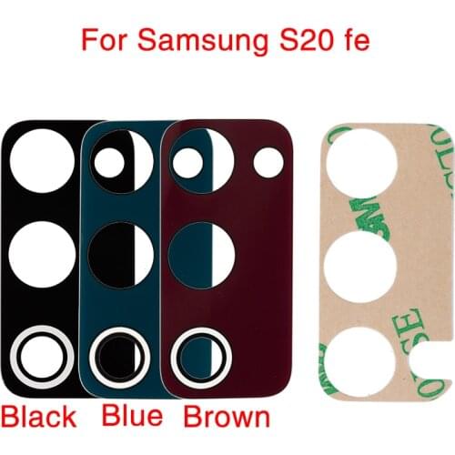 5pcs/lot Camera Glass Lens For Samsung Galaxy S20 fe Camera Lens With Replacement Sticker