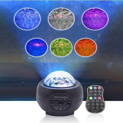 Party Atmosphere Lamp LED Starry Sky Projector DJ Bluetooth-compatible Night Lights for Home Intelligent Dimming Galaxy Projetor