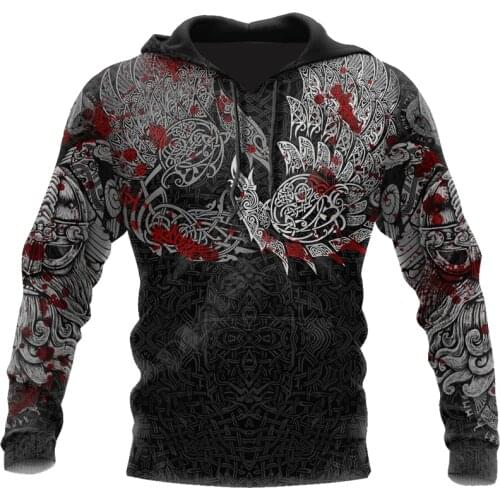 Viking Ravens of Midgard 3D printed Hoodies Sweatshirt zipper hoodies women For men Pullover Cosplay Costumes