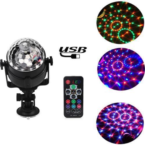 USB 6W charging DJ Disco Ball Lumiere 4colors Sound Activated Laser Projector Stage Lighting effect Lamp Light Christmas KTV