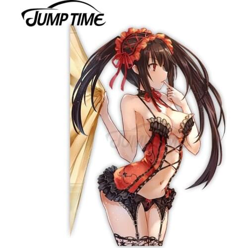 Jump Time 13 x 7.6cm For Date a Live Tokisaki Kurumi Car Stickers JDM Vinyl Windows RV VAN Fine Decal Car Accessories Graphics