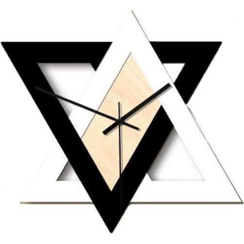 1pc Wall Clock Home Retro DIY Hanging Clock Silent Decorative 28×25cm