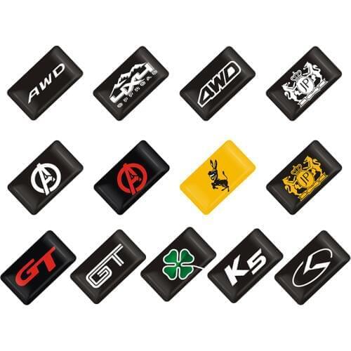 10 pcs 3D Logo Car Sticker motorcycle Decal For Ferrari Ford Kia Alfa Romeo BMW Toyota Nissan Honda decoration motorcycle Decal