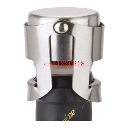 100pcs/lot Free Shipping Wholesale Stainless Steel Champagne Stopper Sparkling Wine Bottle Stoppers Plug Sealer