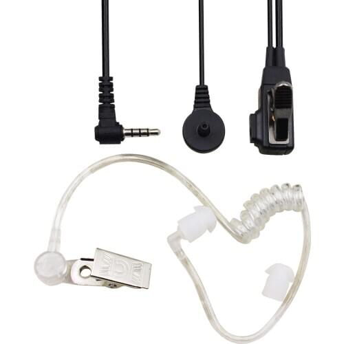 3.5 mm PTT Clear Acoustic Tube Headset Earphone for Yaesu FT-60 FT-10R FT-40R
