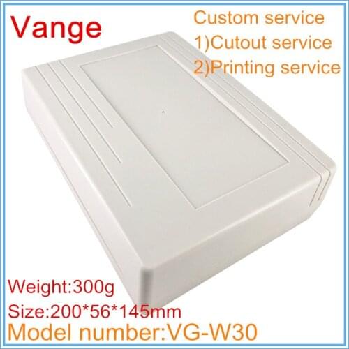 5pcs/lot amplifier electronics enclosure wall-mounted 200*56*145mm IP54 ABS plastic project cases diy for wire connector