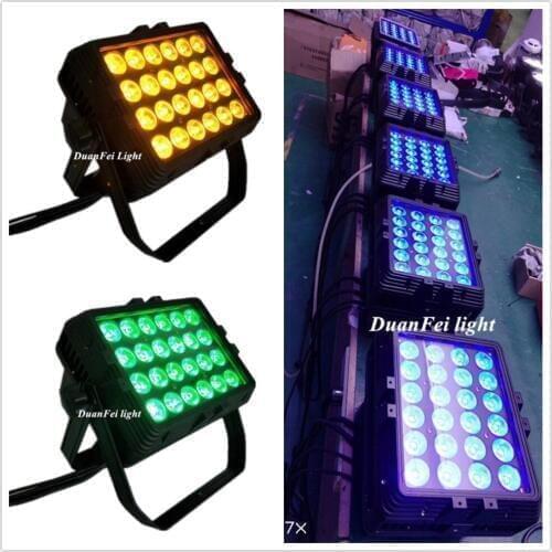 6pcs outdoor rgbwa aluminum led city wall lights 5in1 dj wash stage city color led rgbwa 24x15w