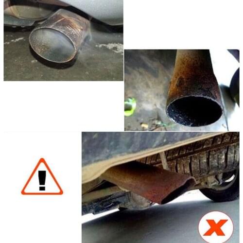 Car Stainless Steel H-shaped Bevel Exhaust Pipe Tail Throat Nozzle for A5 A6L S6 H8WE