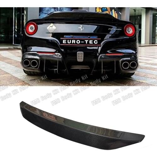 Carbon Fiber Car Spoiler Wings Trunk Lid Spoiler Wing D Style For Ferrari F12 Berlinetta