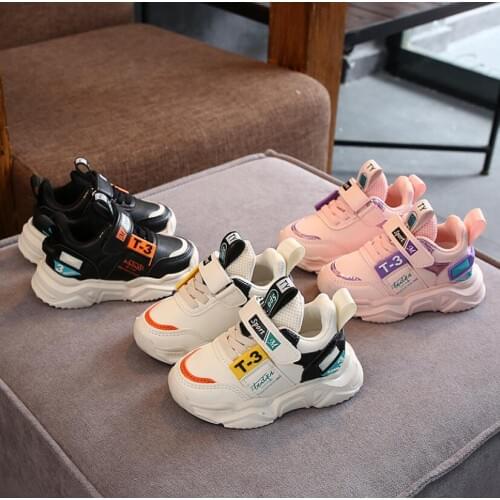 2020 Autumn Winter Children Sport Shoes Breathable Plush Warm Boys Sneakers Soft Light WIth Fur Outdoor Kids Running Shoes