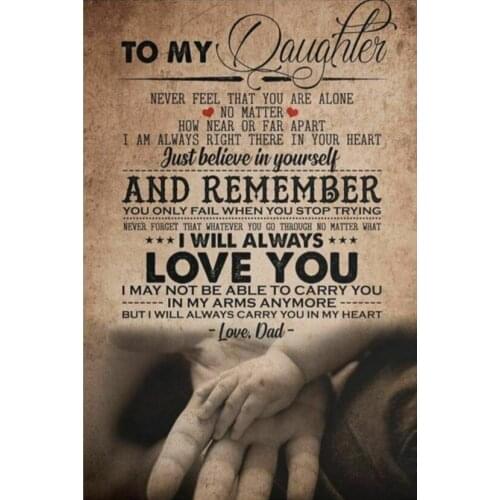To My Daughter Art Film Print Silk Poster for Your Home Wall Decor 24x36inch