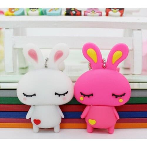 Funny Memory Stick Cute Rabbit Cartoon Pen Drive 8GB 4GB 16GB 32GB 64GB Usb Flash Drive Pendrive USB 2.0 Hot Gift Free Shipping