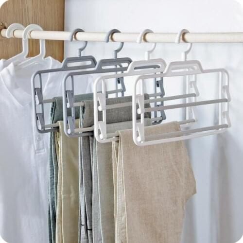 Wardrobe Laundry Organizer Multi-layer Clothes Hanger Household Pants Hanging Storage Rack