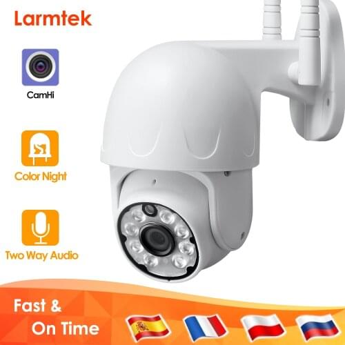 Larmtek Video Surveillance Camera 1080P HD WiFi Security IP Camera Outdoor CCTV Color Night Vision Motion Detection Camhi APP