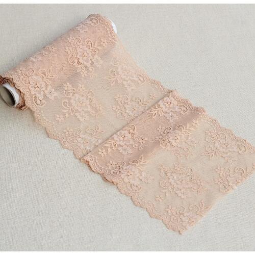 MLAEY 2Yards Pink+golde Exquisite Elastic stretch Lace Trim High Quality Lace Fabric DIY Craft&Sewing Dress Clothing Accessories