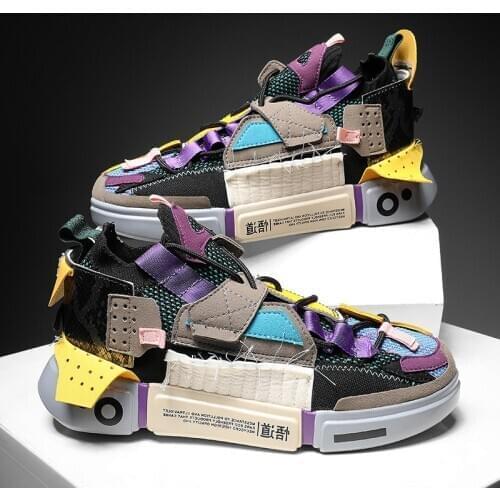 New Fashion Purple Designer Sneakers Men Big Size 46 Comfortable Knitted Casual Brand Trainers Men Socks Shoes zapatillas hombre