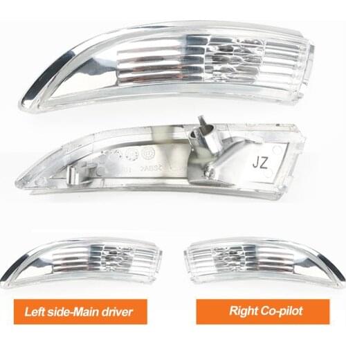 White Reversing Mirror Steering Lamp Rearview Mirror Steering Lamp Without Bulb Lights Suitable For 2008-2016 Ford Fiesta Mk8