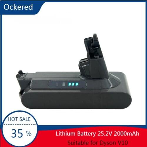 Ockered 25.2V 2000mAh Li-ion Replace Lithium Battery Vacuum Cleaner Rechargeable Batteries Suitable for Dyson V10 Models