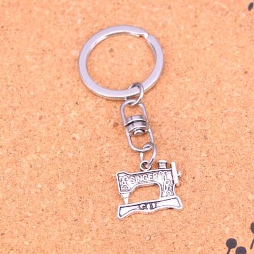 Fashion sewing machine Keychain Pendant Key Rings Shoulder Bag Purse Car Accessories for Women Girl Kids Gift