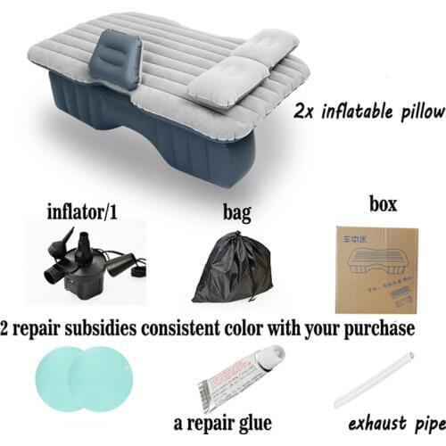 12V Pump Inflatable Mattress Car Back Seat Cover Air Mattress Travel Bed Portable Inflatable Camping Pad car sex bed travel