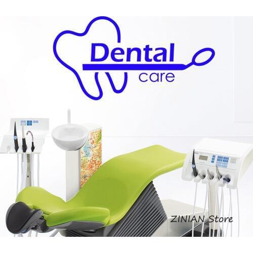 Dental Care Wall Sticker Stomatology Clinic Sign Window Decal Tooth Healthcare Vinyl Wall Decal Dentist Office Kids Bedroom Z025