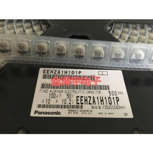 Original new 100% EEHZA1H101P 50V100UF 10*10.2 patch electrolytic capacitor 100UF 50V (Inductor)