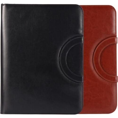 A4 Multifunction PU Leather File Folder Office Accessories Organizer Writing Pads With Calculator Manager Briefcase Padfolio Bag