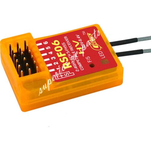 RSF06 6ch S-FHSS Compatible Receiver Compatiable with Futaba 10J 8J 6J 4GRS 4PX for RC Racing Drone