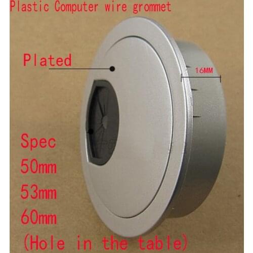 Series#50 53 60mm Computer PC table cable Plastic grommet,Office desk wire hole cover protector,furniture drilling hole