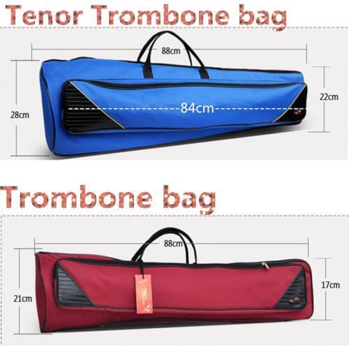 Trombone bag tenor trombone case gig case thick musical instruments backpack Adjustable Shoulder Straps Pocket 10mm padded