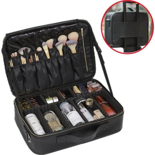 New Large Cosmetic Bag Cases Professional Beauty Makeup Organizer Suitcases Travel High Quality Cosmetics Toiletry Storage Box